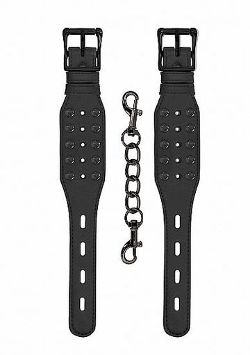 Ouch! Skulls &amp; Bones Spiked Handcuffs Black