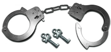 Sex &amp; Mischief Metal Handcuffs Nickel Free