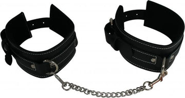 Edge Leather Ankle Restraints Black