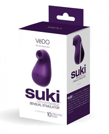 Vedo Suki Rechargeable Vibrating Sucker Deep Purple