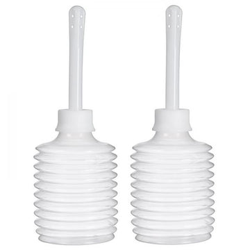 Cloud 9 Fresh + Portable Anal Enema Douche 3.3oz EZ Squeeze Bulb 2 Pack