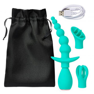 Cloud 9 Health &amp; Wellness Anal Clitoral &amp; Nipple Massager Kit Teal