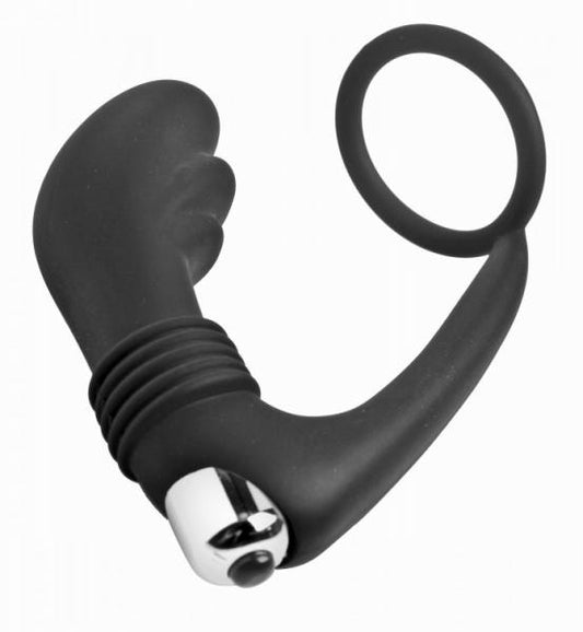 Nova Prostate Massager and Cock Ring Black