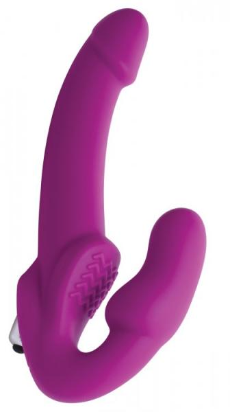 Strap U Vibrating Strapless Silicone Strap-On Dildo Pink