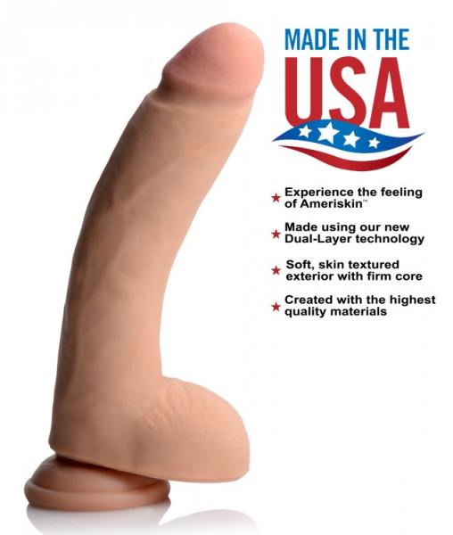 Usa Cocks 10in Ameriskin Dildo -light