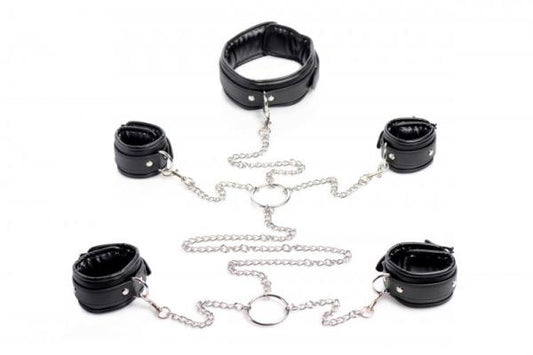 Strict Slave Bondage Shackle Set Black